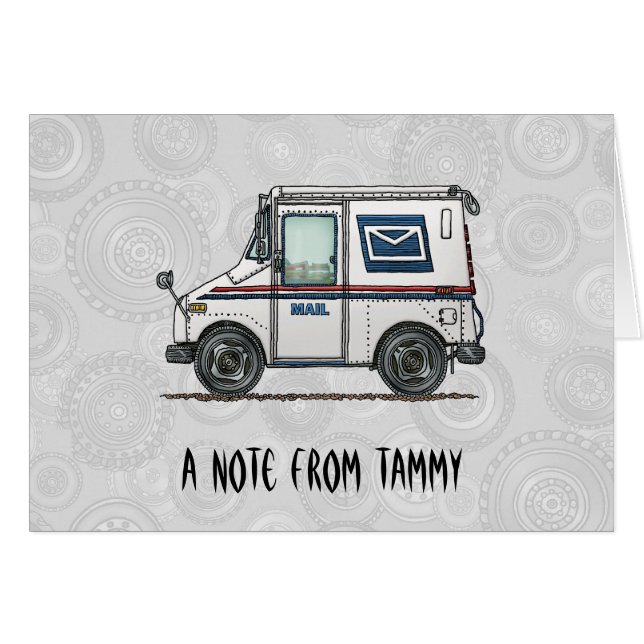 Cute Mail Truck (Voorkant Horizontaal)