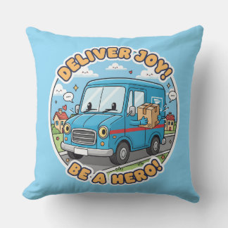 Cute Mail Truck Deliver Joy Kussen