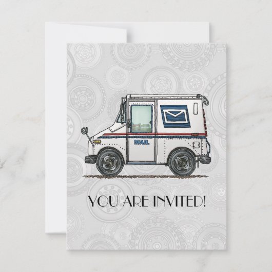 Cute Mail Truck Kaart (Voorkant)