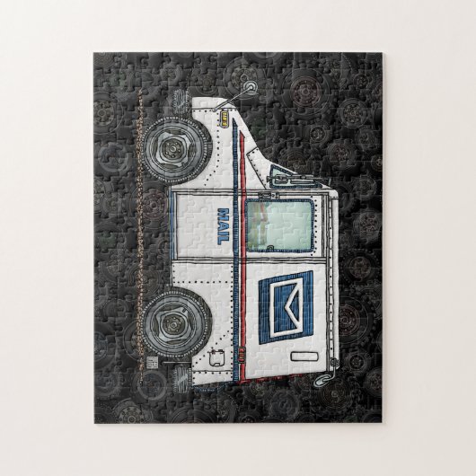 Cute Mail Truck Legpuzzel (Verticaal)