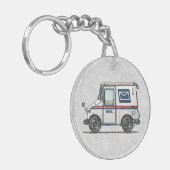 Cute Mail Truck Sleutelhanger (Voorkant Links)