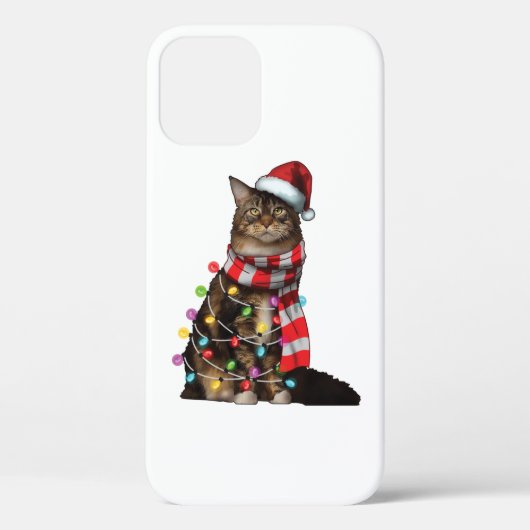 Cute Maine Coon Cat Funny Xmas Holiday Gift Case-Mate iPhone Case (Achterkant)