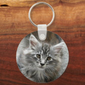 Cute Maine Coon kitten sleutelhanger (Voorkant)