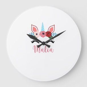 Cute Malia Magische Bloem Eenhoorn T-Shirt Voor Me Grote Klok