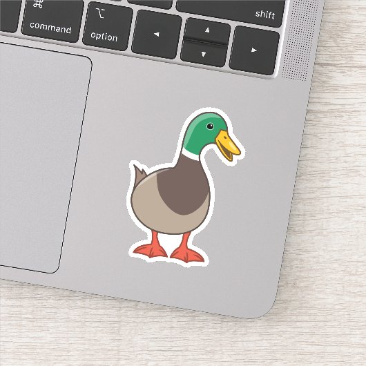 Cute Mallard Duck Sticker (Detail)