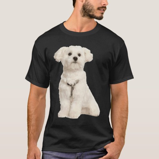 Cute Maltese T-shirt (Voorkant)