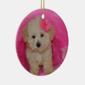 Cute Maltipoo Puppy Keramisch Ornament (Rechts)