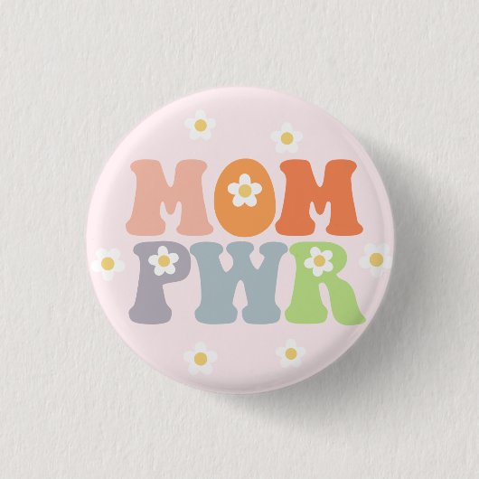 Cute  Mam Powe PWR Badge Ronde Button 3,2 Cm (Voorkant)