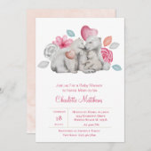 Cute Mama Baby Baby shower Invitation Beer Kaart (Voorkant / Achterkant)