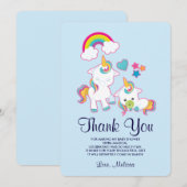 Cute Mama & Baby Unicorn Merci magique (Devant / Derrière)