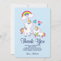 Cute Mama & Baby Unicorn Merci magique