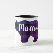 Cute Mama beer - blauw paars roze pleister Mok (Midden)