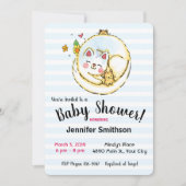 Cute Mama Chat et Kittens Baby Shower Invitations (Devant)