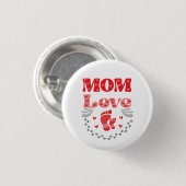 Cute mama Love Ronde Button 3,2 Cm (Voorkant /achterkant)