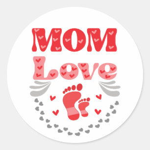 Cute mama Love Ronde Sticker