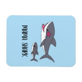 Cute Mama Shark en Baby Shark Magneet (Horizontaal)