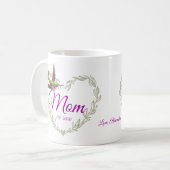Cute Maman Coeur Hummingbird Coffee Mug (Devant gauche)