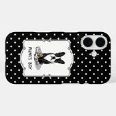 Cute Mama's Boy Boston Terrier (zwart) Case-Mate iPhone Case (Achterkant (horizontaal))