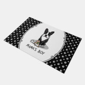 Cute Mama's Boy Boston Terrier (zwarte hond) Deurmat (Schuin)
