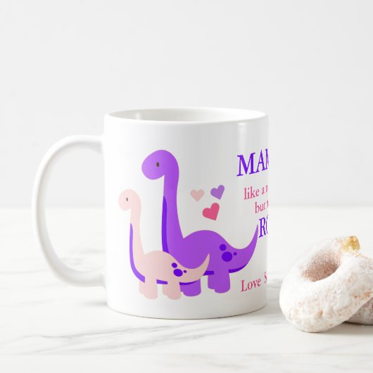 Cute Mamasaurus Moederdag Koffiemok (Met donut)
