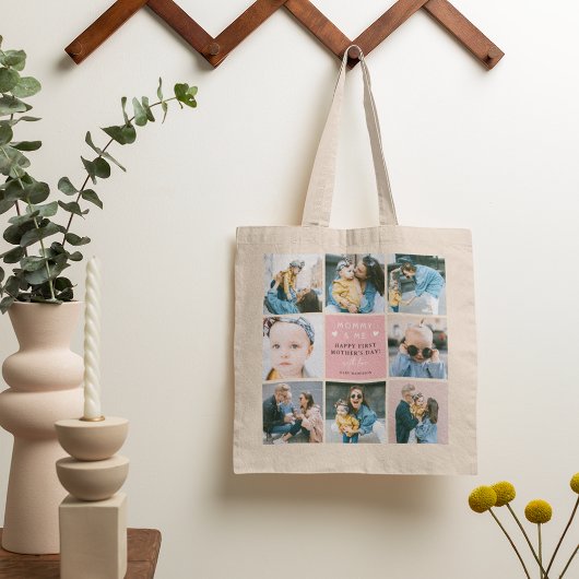Cute 'Mammie & mij' Foto Collage 1st Moeder Tote Bag