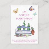 Cute mammie-oproepkaart voor meisjes afspeeldatum visitekaartje (Achterkant)