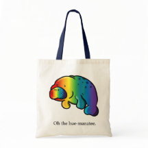 Cute manatedesign canvas tas