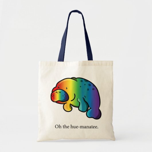 Cute manatedesign canvas tas (Voorkant)