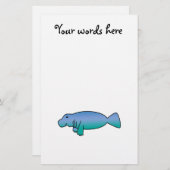 Cute manatee briefpapier (Voorkant / Achterkant)
