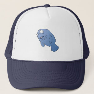 Cute Manatee Hugger Cartoon Animal Trucker Pet