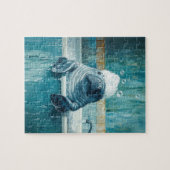 Cute Manatee in Bubble Bath Jigsaw Puzzle Legpuzzel (Horizontaal)