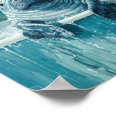 Cute Manatee in Bubble Bath Poster (Coin)