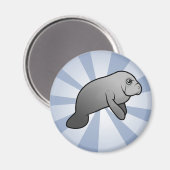 Cute Manatee Magneet (Voorkant / Achterkant)