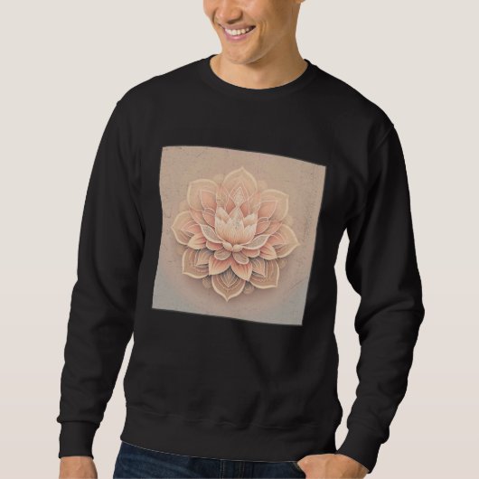 Cute Mandala Lotus Flower Illustration Unique Wome Trui (Voorkant)
