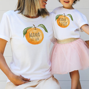 Cute Mandarin Oranje Mama Mam Matching T-shirt
