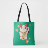 Cute Maneki Neko Lucky Cat Draagtas (Voorkant)