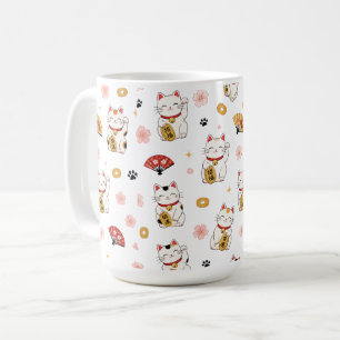 Cute Maneki Neko Patronenmok Gelukskat Koffiemok
