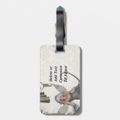 Cute manga fairy bagagelabel (Achterkant verticaal)