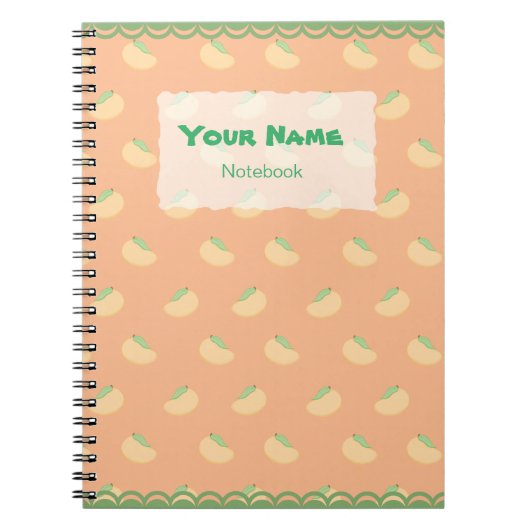 Cute Mango Pattern-laptop Notitieboek (Voorkant)