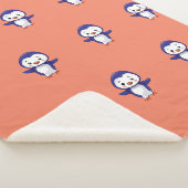 Cute manquin imprimé couverture sherpa (3/4)