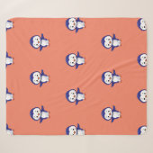 Cute manquin imprimé couverture sherpa (Devant (Horizontal))