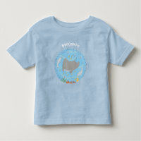 Cute manta ray en bubbles cartoon illustratie