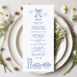 Cute manuscrit Doodle Bow Wedding Réception Menu<br><div class="desc">Ajoutez une touche de fantaisie et de charme à votre réception de mariage avec notre menu de réception de mariage Doodle Bow. Ce design de menu enchanteur présente des arcs de gribouillis ludiques et un style écrit à la main qui saisit parfaitement l'essence joyeuse et romantique de votre journée spéciale....</div>