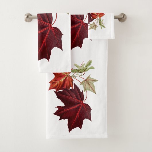 Cute Maple Leaves Autumn herfst  Bad Handdoek (Insitu)