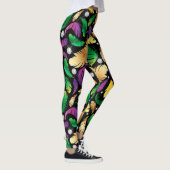 Cute Mardi Gra patroon betegeld Leggings (Rechts)