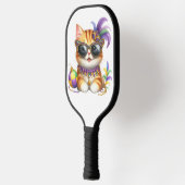 CUTE MARDI GRAS DRESSED KITTY CAT PICKLEBALL PADDLE (Links)