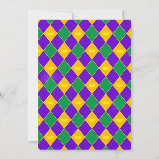 Cute mardi gras invitation (Dos)