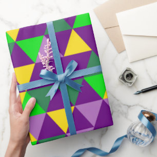 Cute Mardi Gras patroon getild omhulsel Cadeaupapier