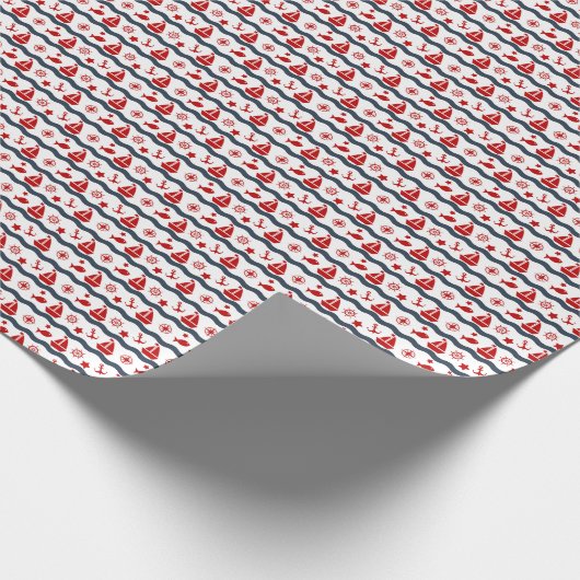 Cute Maritime Pattern Cadeaupapier (Hoek)