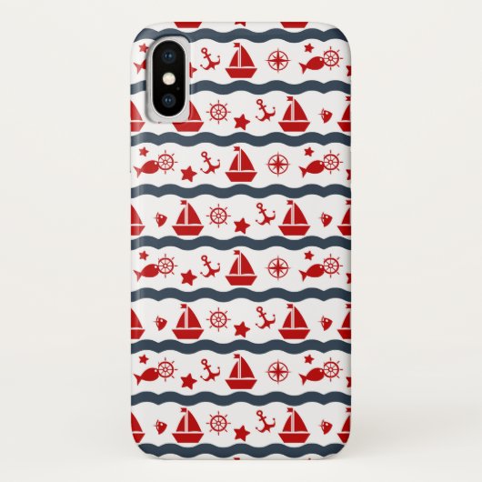 Cute Maritime Pattern Case-Mate iPhone Case (Achterkant)